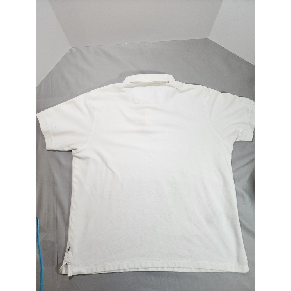Tommy Bahama Mens XL White Pique Short Sleeve Polo Shirt Marlin Logo Casual - Picture 2 of 14